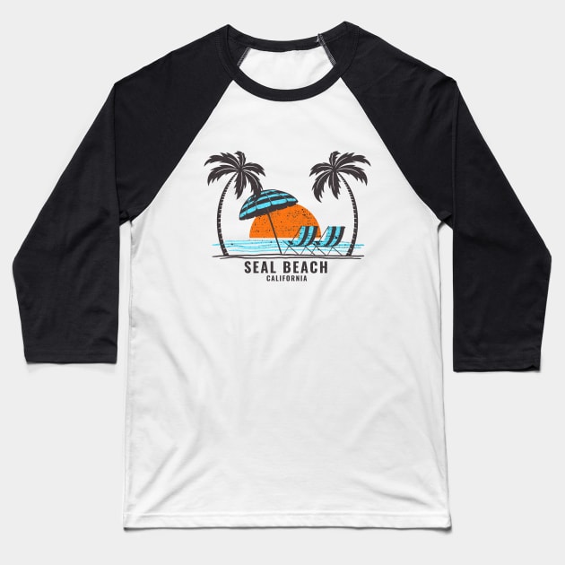 Seal Beach California Baseball T-Shirt by Eureka Shirts